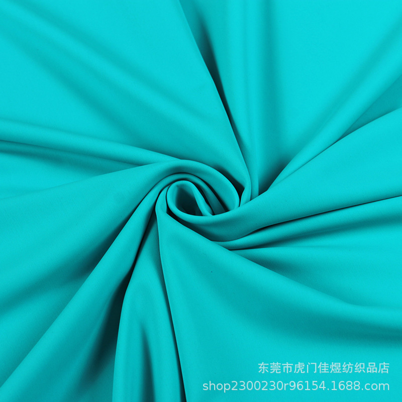 Flat fabric polyester glossy Lycra fabric swimsuit surface fabric 220 swimsuit elastic fabric ice silk fabric knitted composite blue pic 9