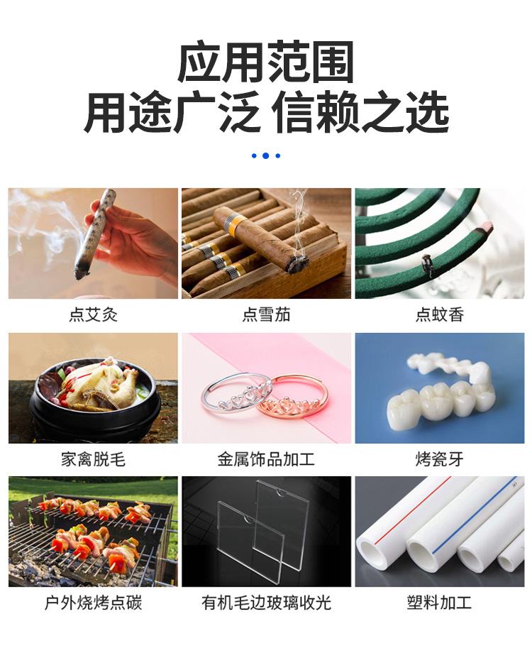 跨境家用喷火小焊枪蓝焰明火点火器户外便携防风烧烤直冲打火机详情3