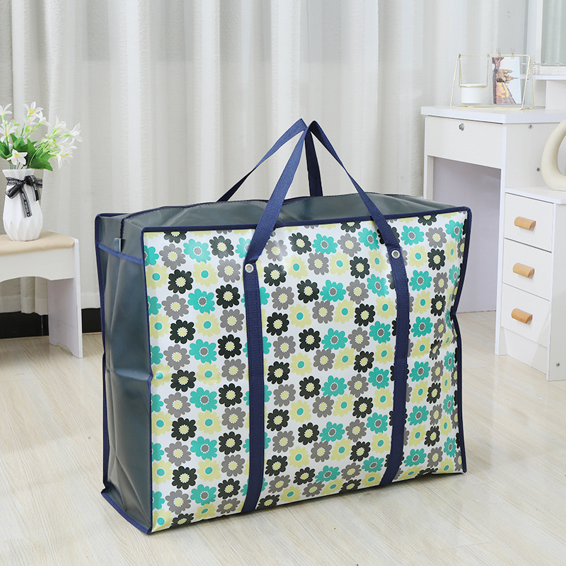 跨境高质量批发无纺布袋覆膜防水行李袋衣物被子收纳袋手提搬家打包袋详情13