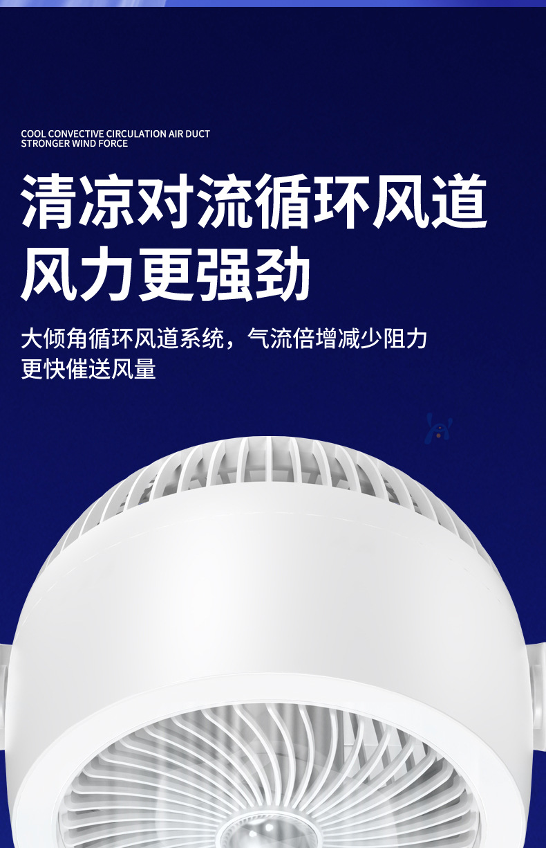 桌面空气循环扇电风扇小型家用轻音大风力台式电扇学生宿舍办公室详情17