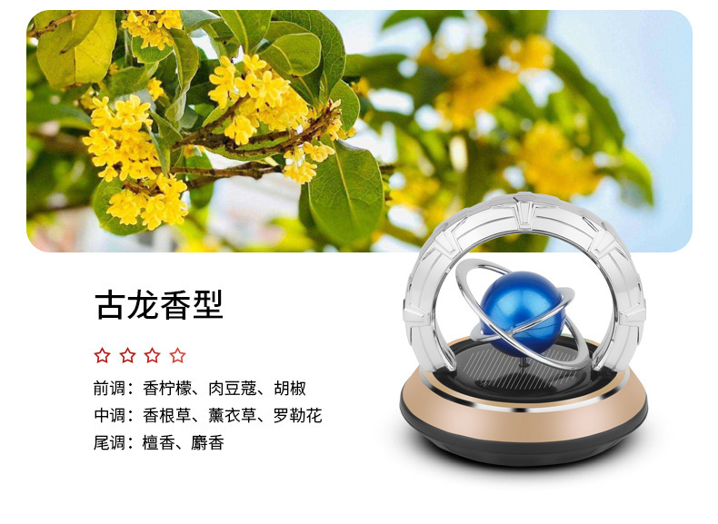 2025 New solar-powered car fragrance, rotating planet, Galaxy globe, car perfume, decorative fragrance pic 11