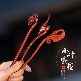 批发簪子古风高级感新中式 diy女现代木质盘发发钗纯手工桃木发簪详情25