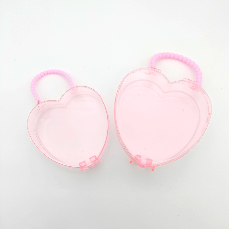 儿童DIY手工塑料透明收纳盒手提盒可爱卡通亚克力玩具盒化妆盒详情10