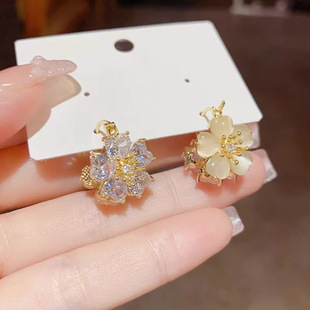 马思纯同款钉子耳环个性时尚简约C形耳圈锆石水钻耳坠925银针耳饰详情25