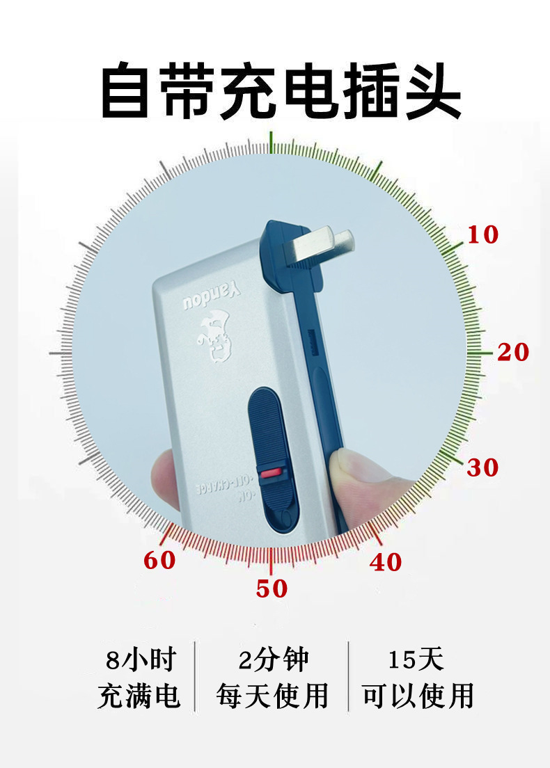 烟斗往复式剃须刀SC-W301U单刀头电动男士老人头刮胡刀代发专用详情9