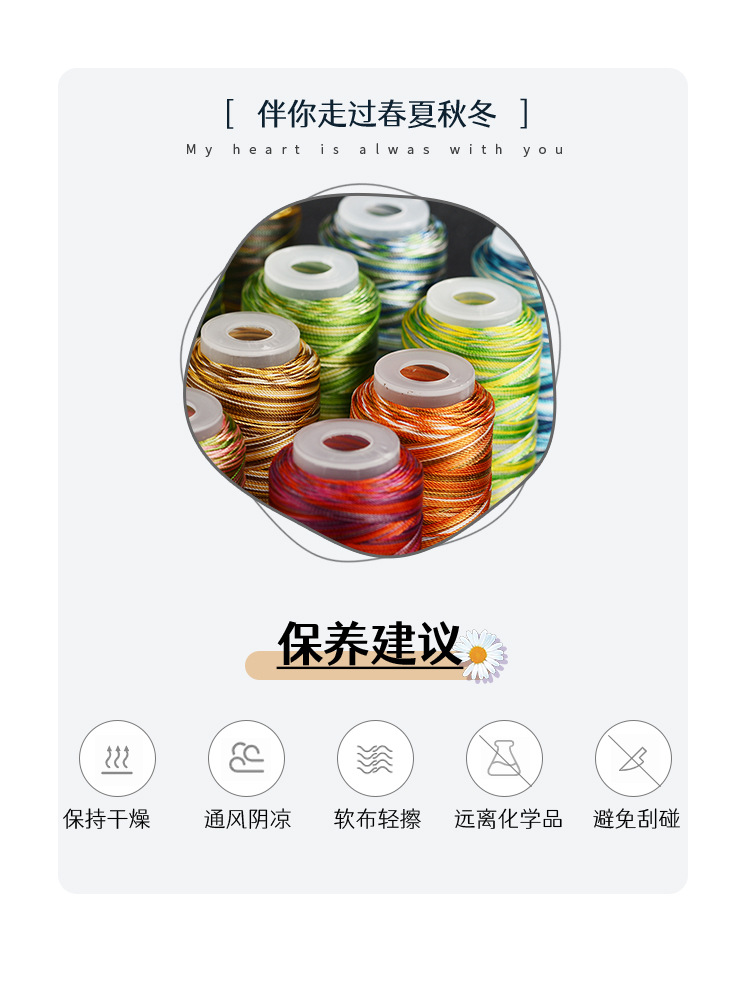 新品12/18股段染股线手工编绳五彩绳编龙鳞手绳项链吊坠挂绳彩绳详情6