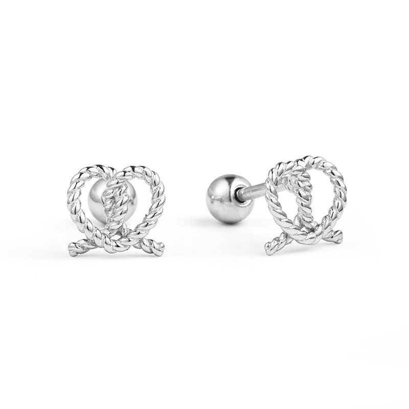 耳钉高级感轻奢小众s925纯银耳钉时尚简约螺丝耳骨钉养耳洞男女款详情24