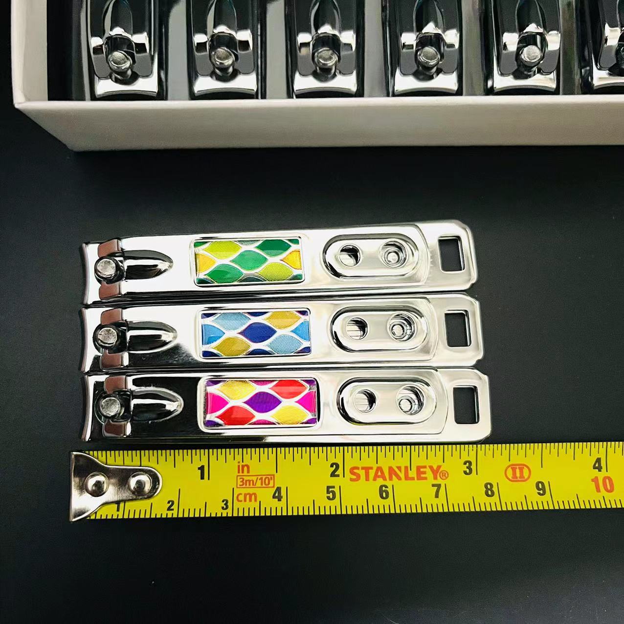 【 Office 】VT801-3 nail clippers 12 per box, 600 per piece. VT801-3 Flat nail clippers with trimming knives, adult home flat nail clippers for manicure, 2 yuan supply pic 1