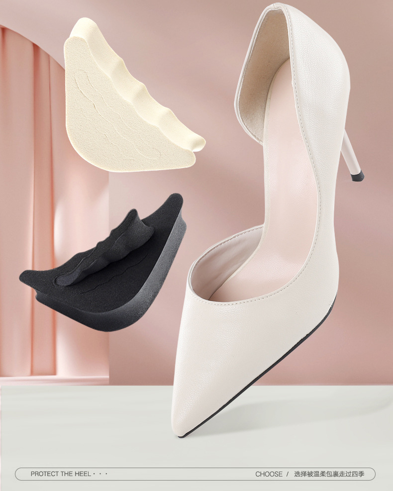 A half-size toe pad is a great tool for making shoes smaller. The front sole pad is an anti-slip insole. The half-size pad can adjust the shoe size by one size pic 2