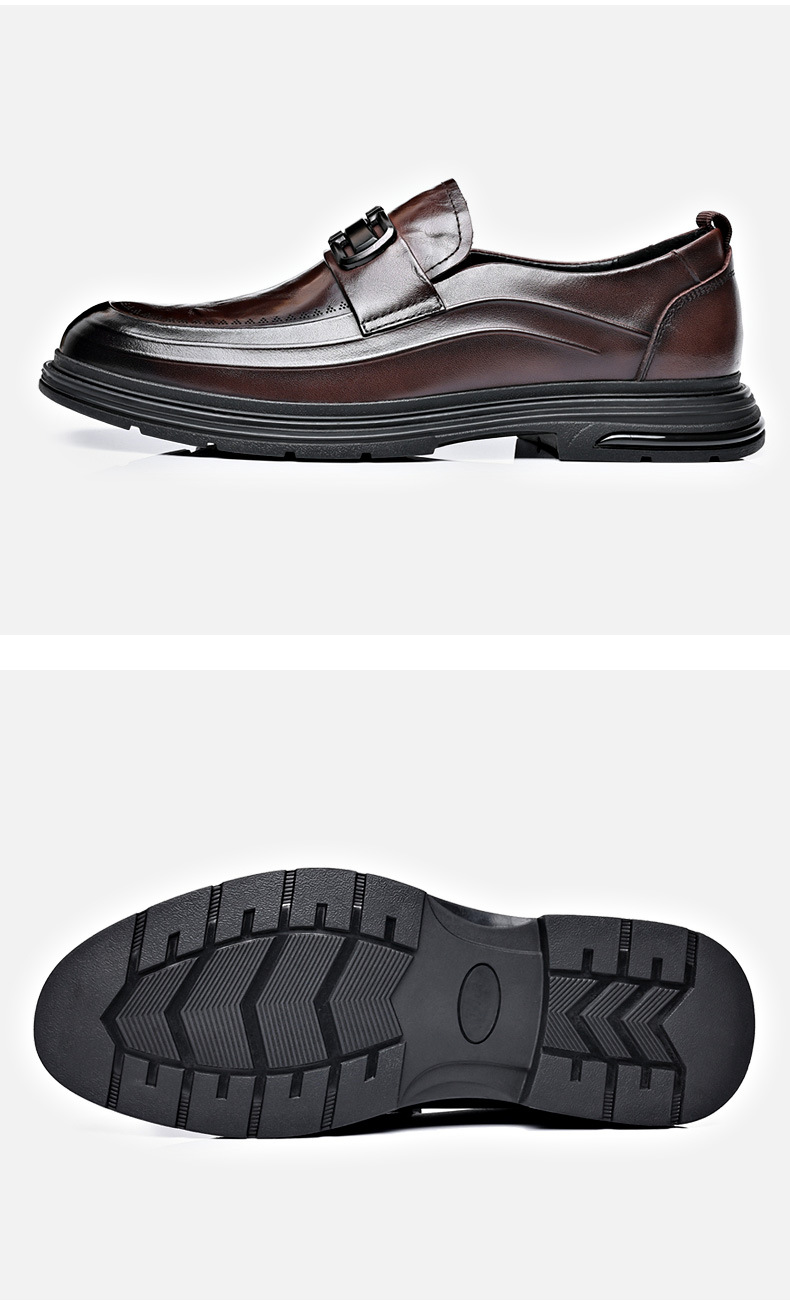 新款英伦风布洛克手工真皮鞋男士透气商务正装一脚蹬皮鞋厚底单鞋详情28