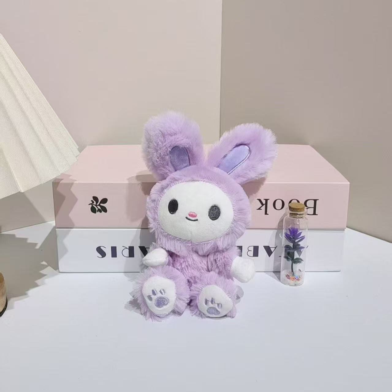Cute milk shell bear rabbit plush pendant, little white rabbit doll bag, keychain, doll and doll accessories pic 5
