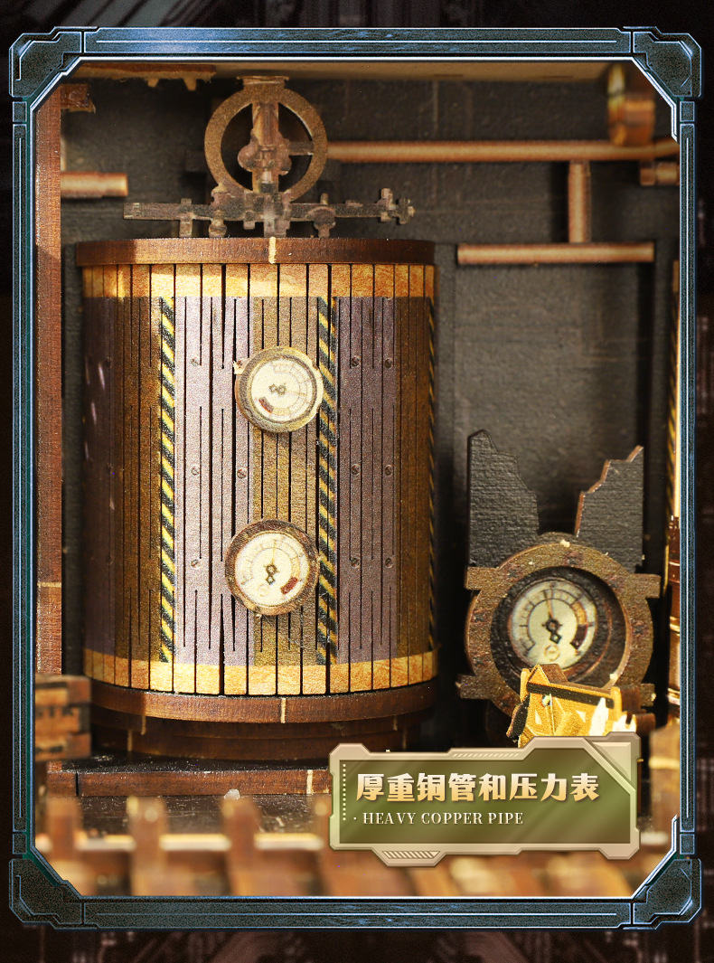 佳特DIY书立机械律动diy书立拼装书立diy小屋立体书立手工模型书详情10