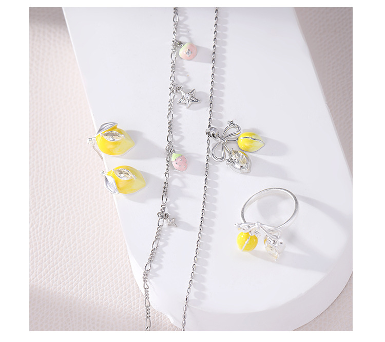 【 Customization 】 Dopamine Lemon Story Series Earrings, original design for women, sweet and fresh summer stud earrings pic 13