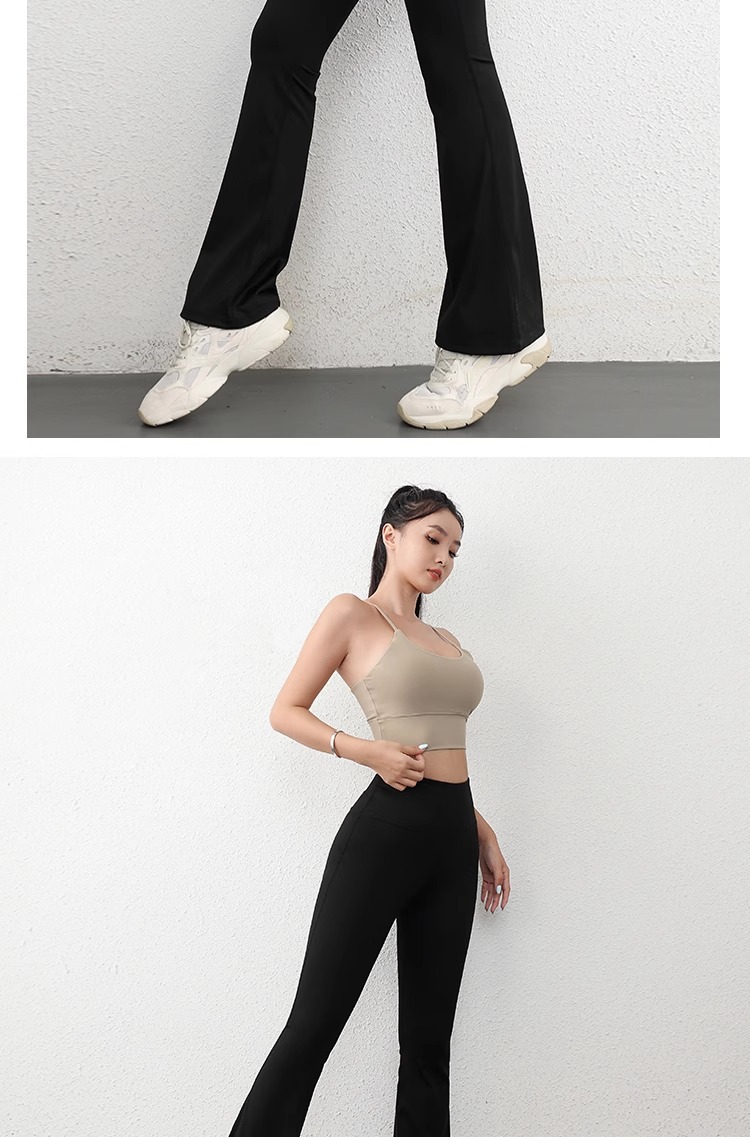 lulu foreign trade high-waisted, hip-lifting flared pants, seamless nude yoga fitness pants for women pic 27