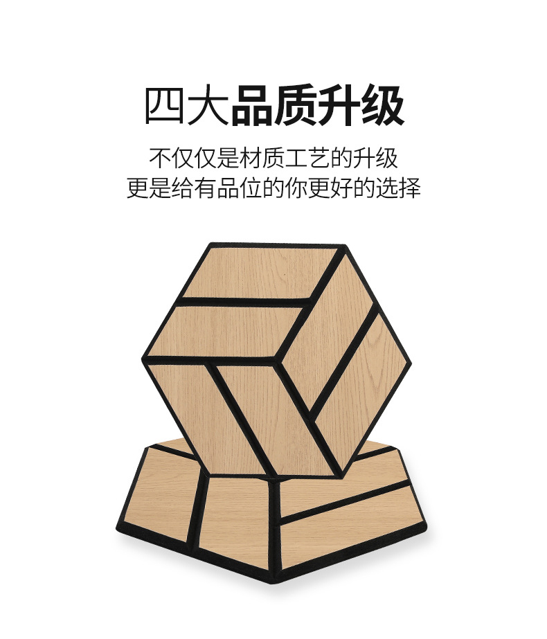 跨境聚酯纤维吸音板木纹开槽六边形会议室琴房墙面装饰自粘墙贴详情5
