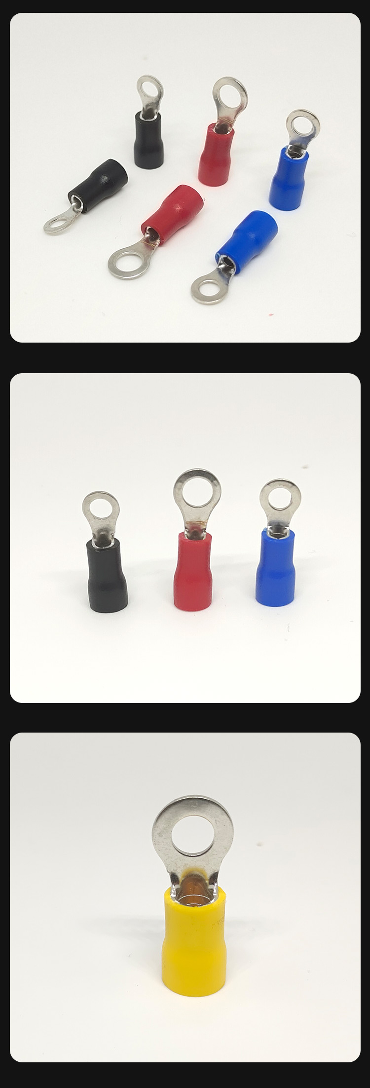 RV1.25-3.2冷压接线端子RV2-4圆形预绝缘端子 O型环形RV2-6铜线耳详情7