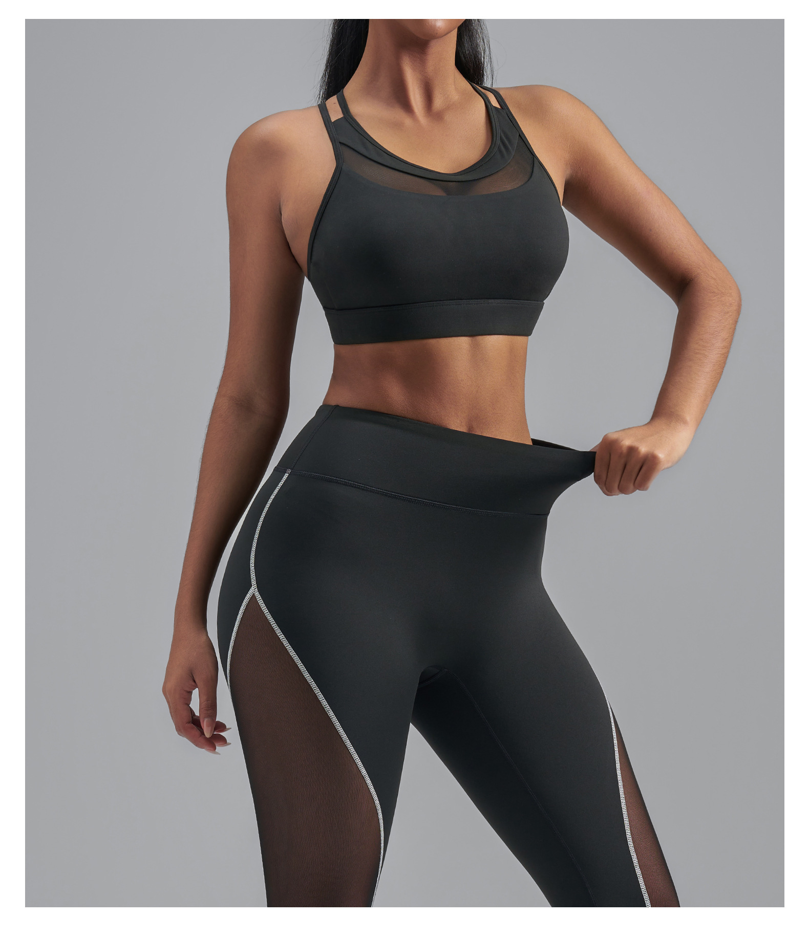 Ouma cross-border sports bra, beautiful back, thin strap, shock-absorbing, fixed chest cup, yoga vest, fitness underwear pic 18