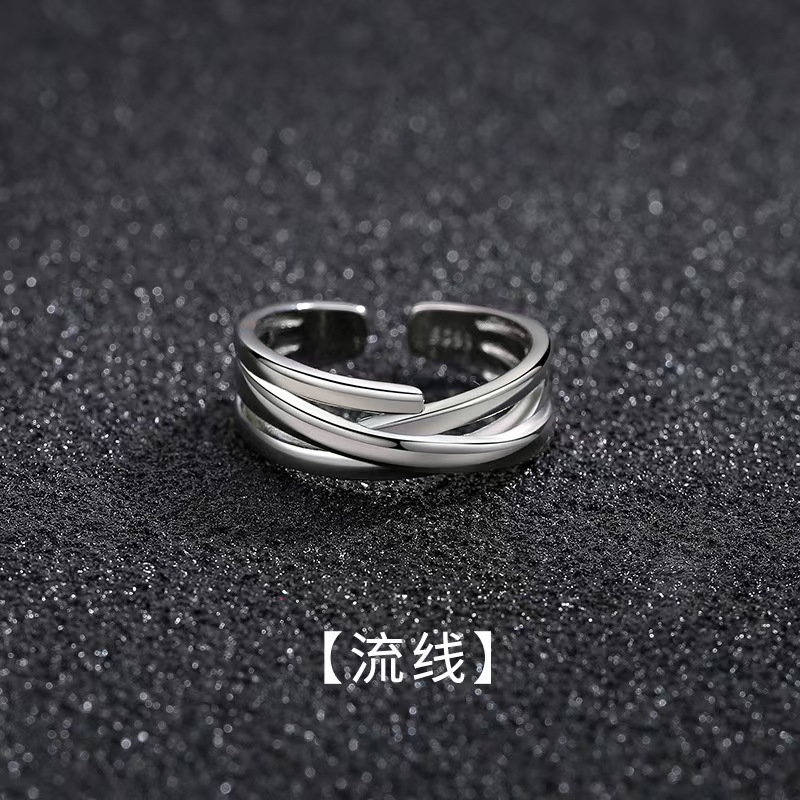 嘻哈食指男士戒指单身戒复古百搭开口指环ins风潮戒指男可调节详情32