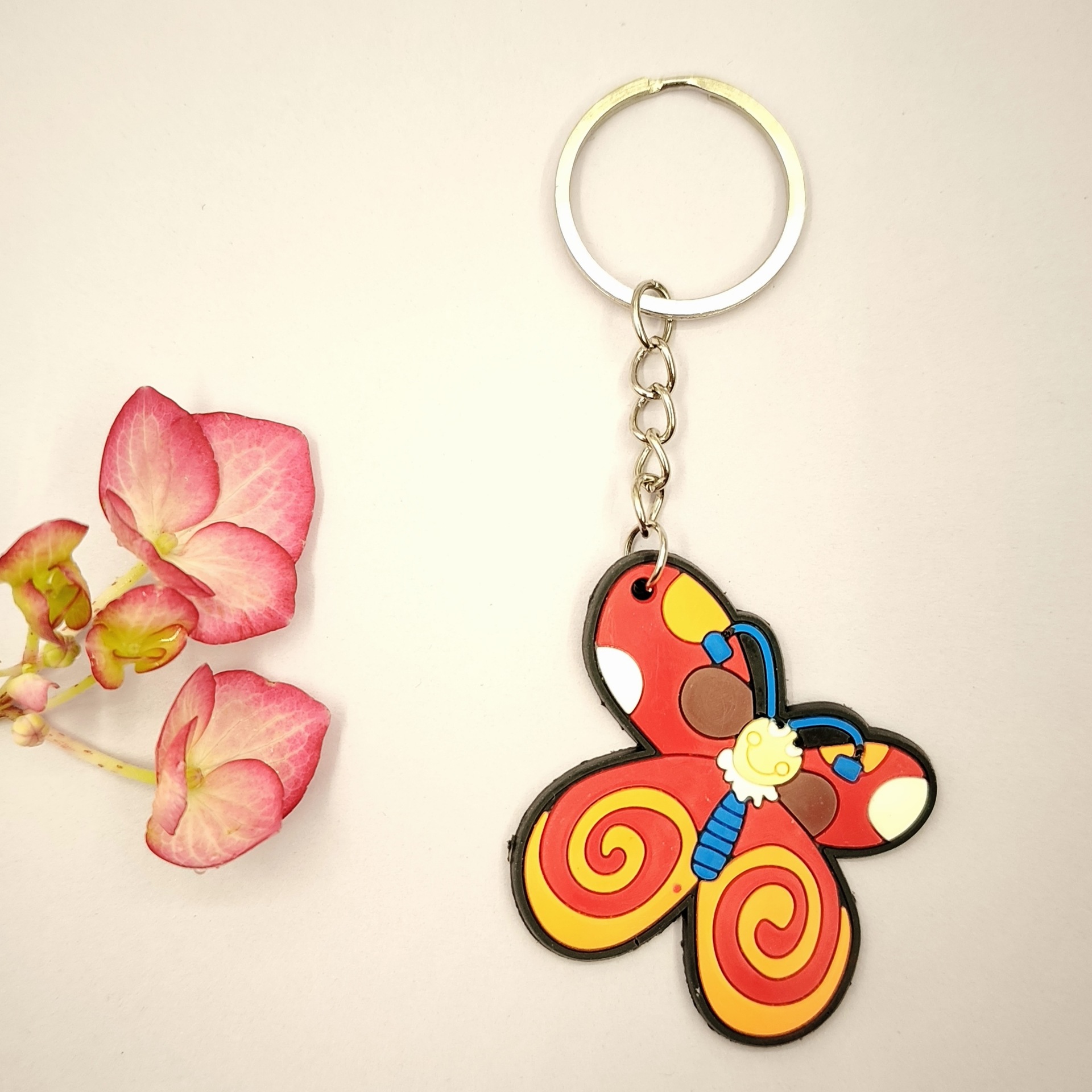 跨境热卖蝴蝶软胶钥匙扣儿童钥匙扣幼儿园小学生开学日分享详情14