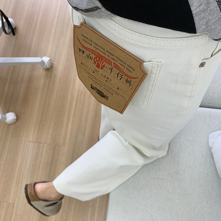 Slimming pants! Early spring light blue four-sided stretch straight-leg jeans for women 2025, high-waisted and petite 9-inch pants pic 26