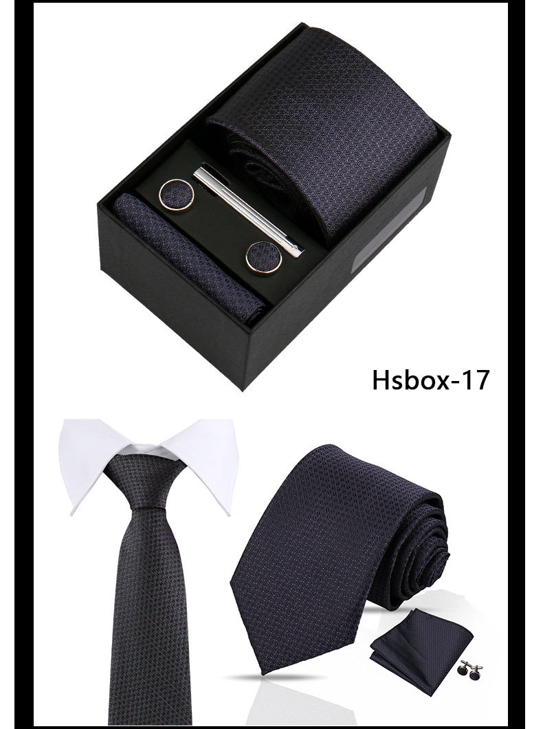 男士商务佩斯利领带口袋巾礼盒套装结婚礼服红色7.5cm手工打结领带配饰详情19