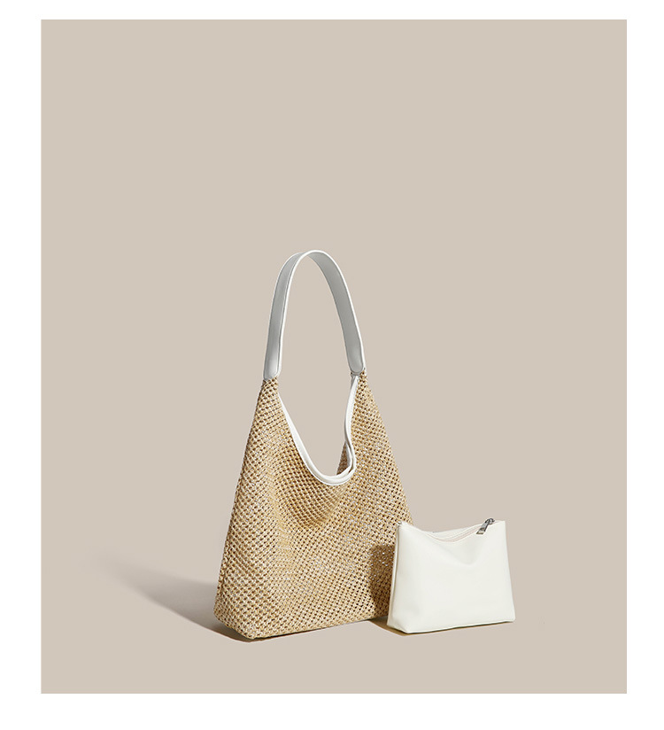 新款ins复古草编托特包单肩大包包女士休闲大容量夏天度假沙滩包详情18