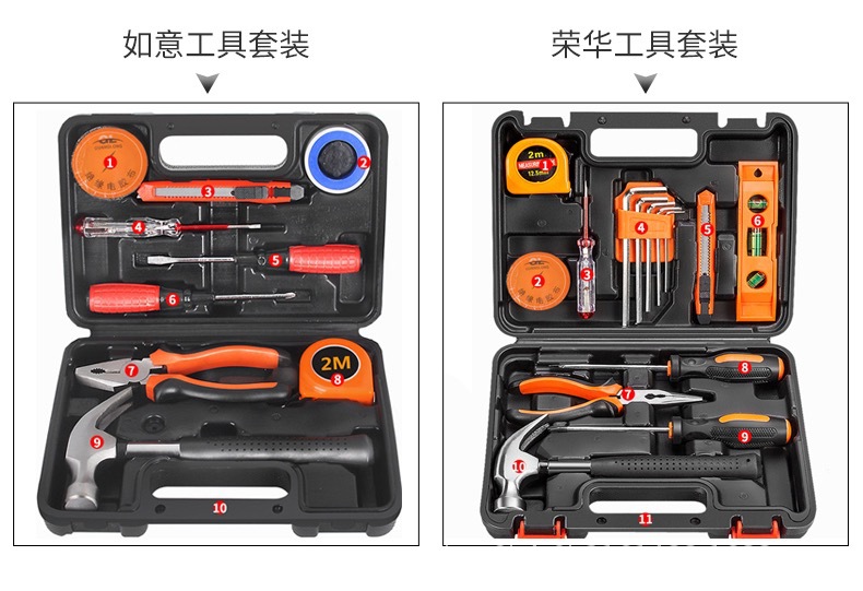 五金工具套装多功能手动家用木工工具箱电动工具批发礼品组套详情4