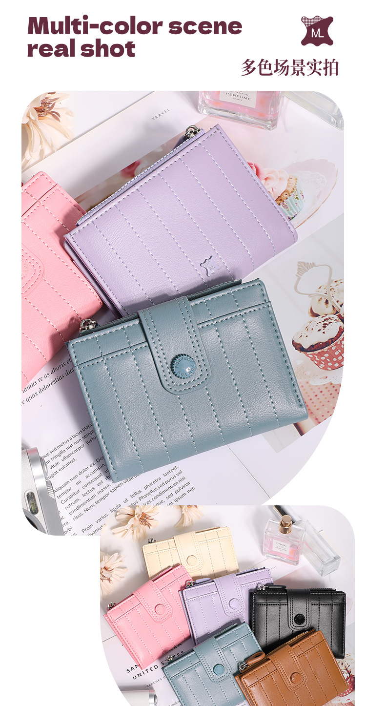 跨境新款钱包大容量超薄小卡包多卡位日系小巧精致超纤小钱包女详情12
