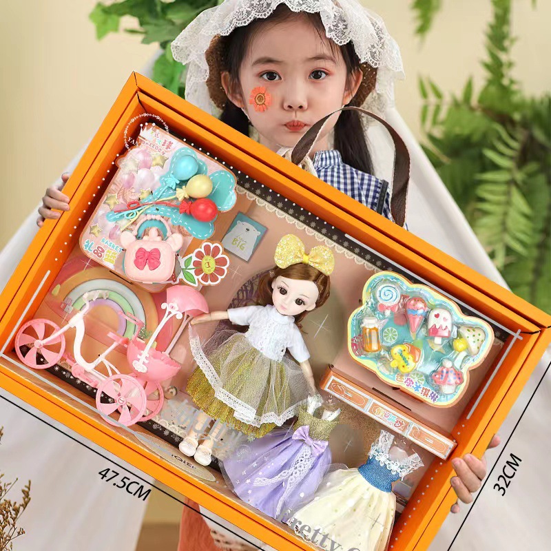 批发芭巴比洋娃娃仿真公主女孩过家家礼盒套装玩具机构招生礼物详情3