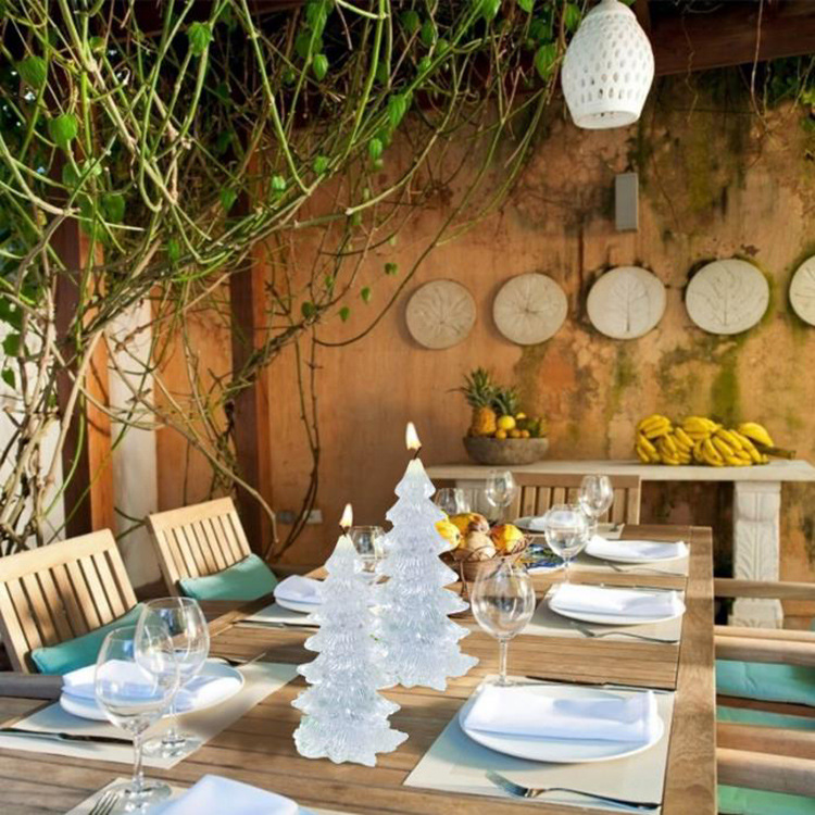 diy水晶滴胶树脂立体圣诞树蜡烛模圣诞摆台摆件饰品镜面硅胶模具详情6