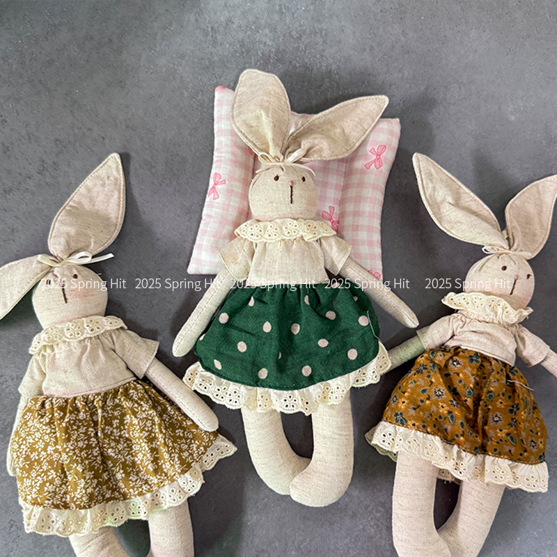 韩系可爱布艺卡通兔兔布娃娃女童玩偶安抚玩具房间公仔可爱送礼物详情6