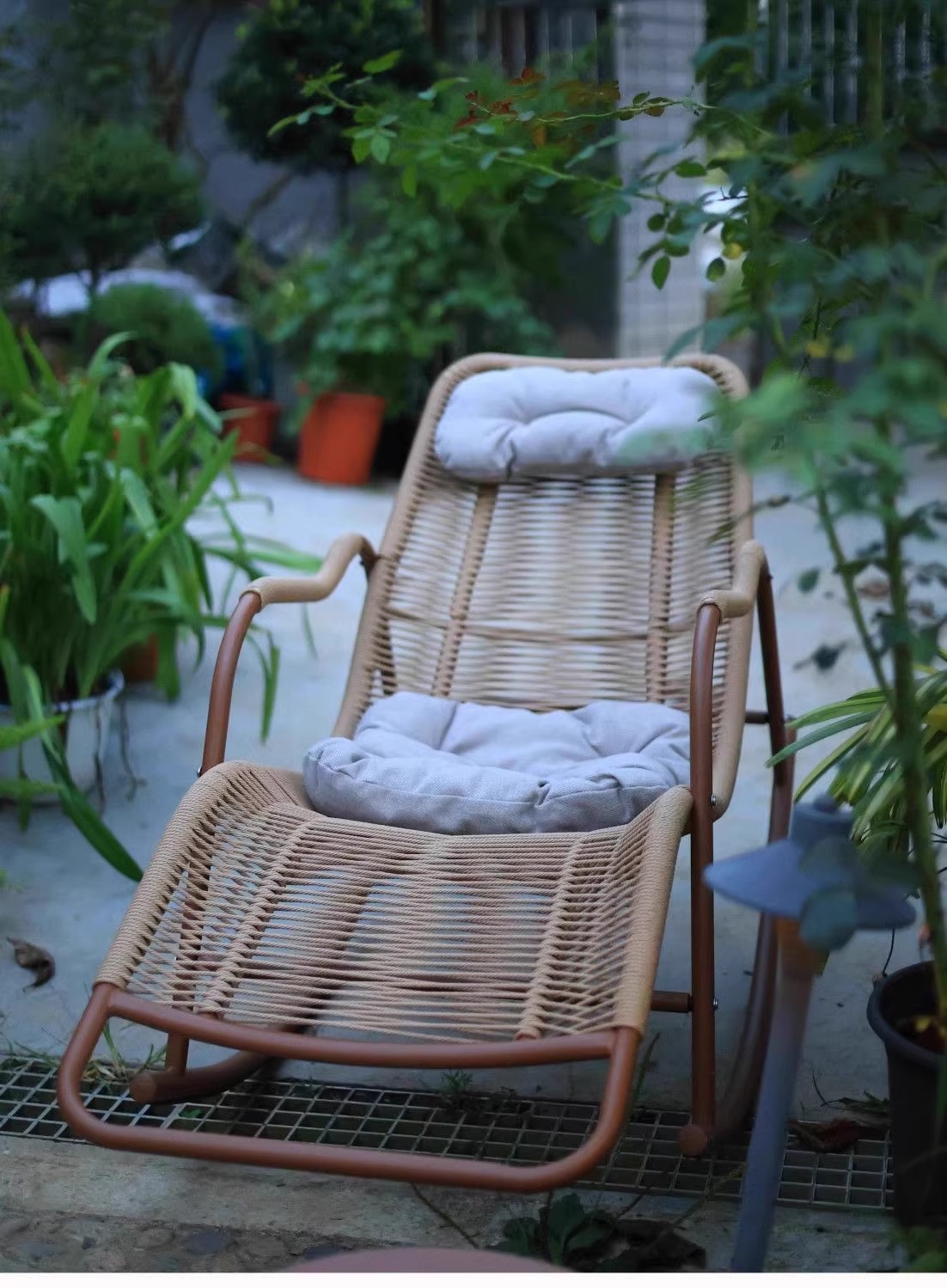 懒人摇摇椅藤制躺椅大人午休沙发户外庭院露台逍遥椅阳台休闲摇摆详情2