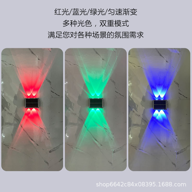 新款太阳能壁灯大门两侧户外墙壁灯庭院围墙防水门牌门头壁挂墙灯详情7