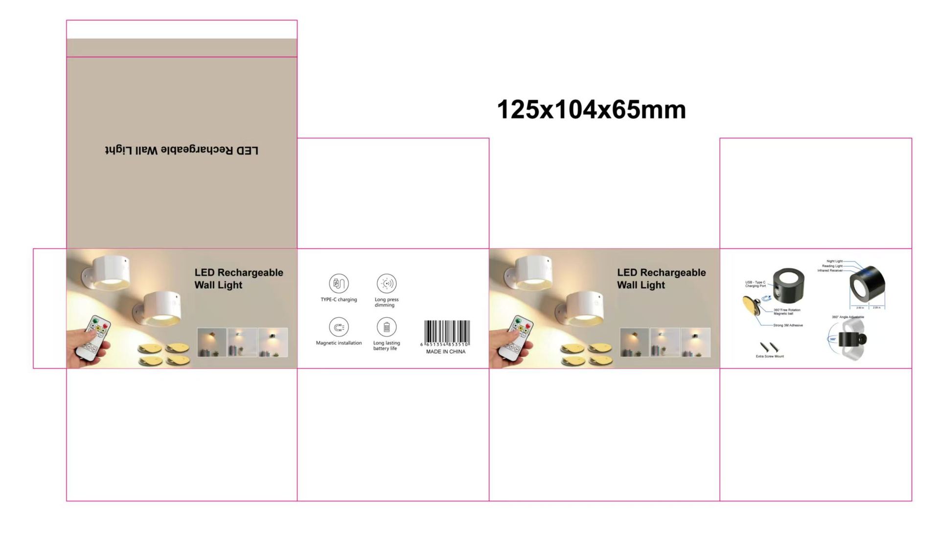 Cross-border magnetic wall lamps, adjustable eye-protecting lamps, double-sided luminous staircase lamps, modern and simple outdoor corridor passageway lamps pic 16