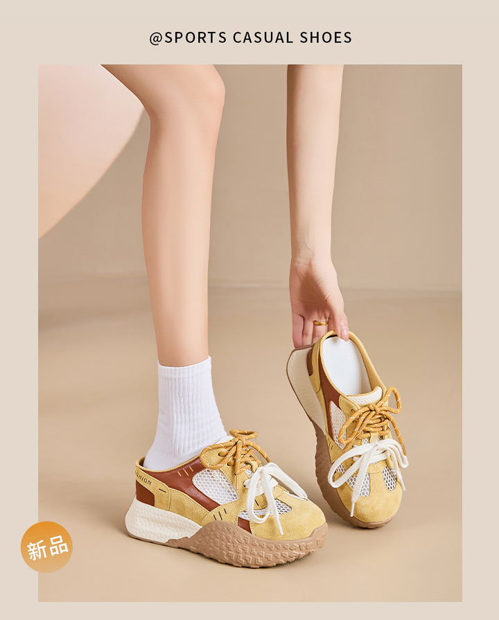 The 2025 new summer thick-soled dad shoes with breathable mesh and height-increasing design can be worn on one foot. The Forrest Gump shoes are versatile for women pic 12