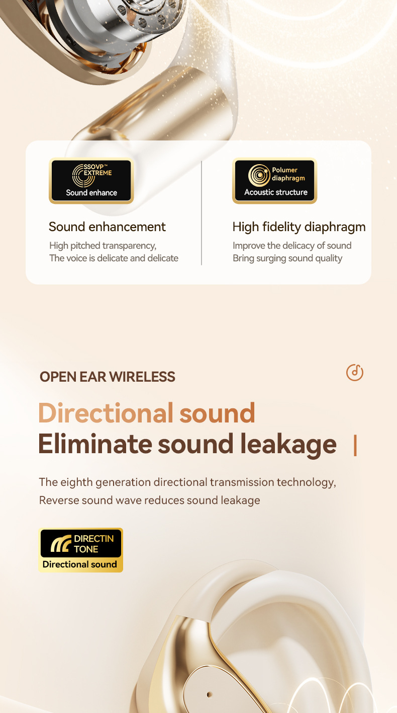 M115OWS wireless headphones dual-ear private mold Factory 2025 Blue Tooth Hua High-fidelity Stereo noise-cancelling ear-hanging style pic 8