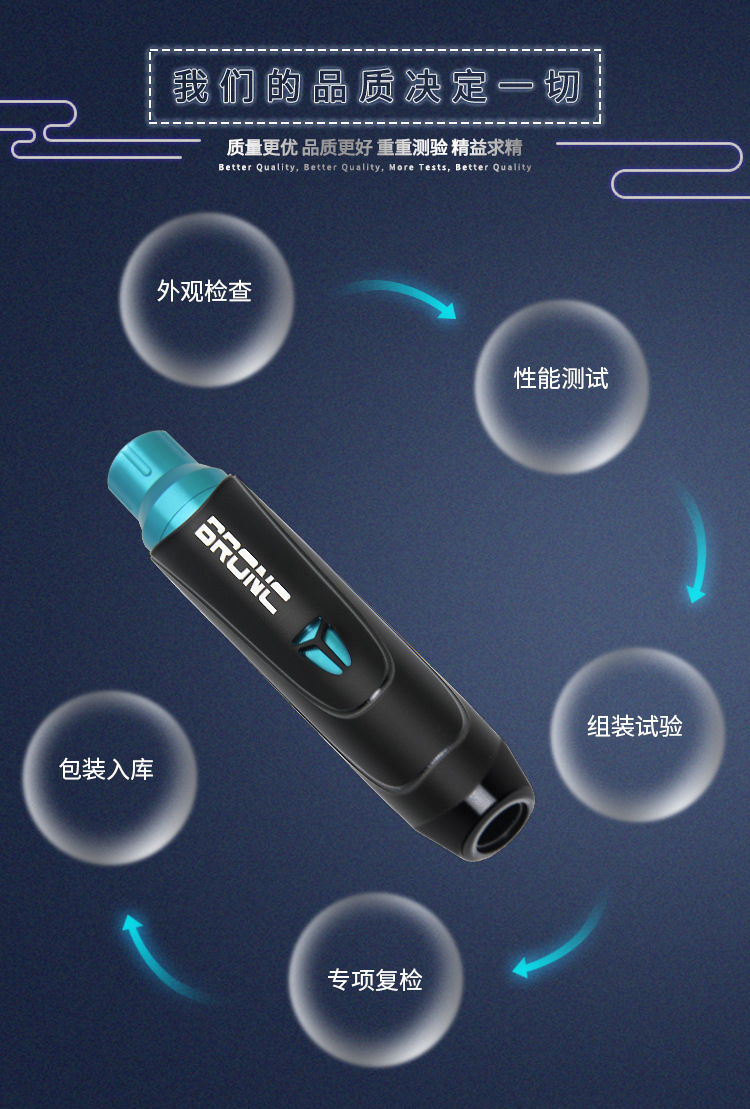 shanilak  8新款纹身笔现货纹绣器专业马达一体纹身机厂家直销详情4