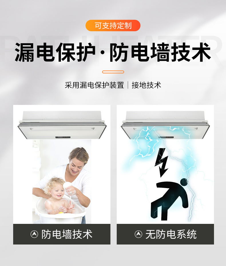 卫生间普通集成吊顶风暖浴霸排气照明一体机工厂批发浴室暖风机详情10