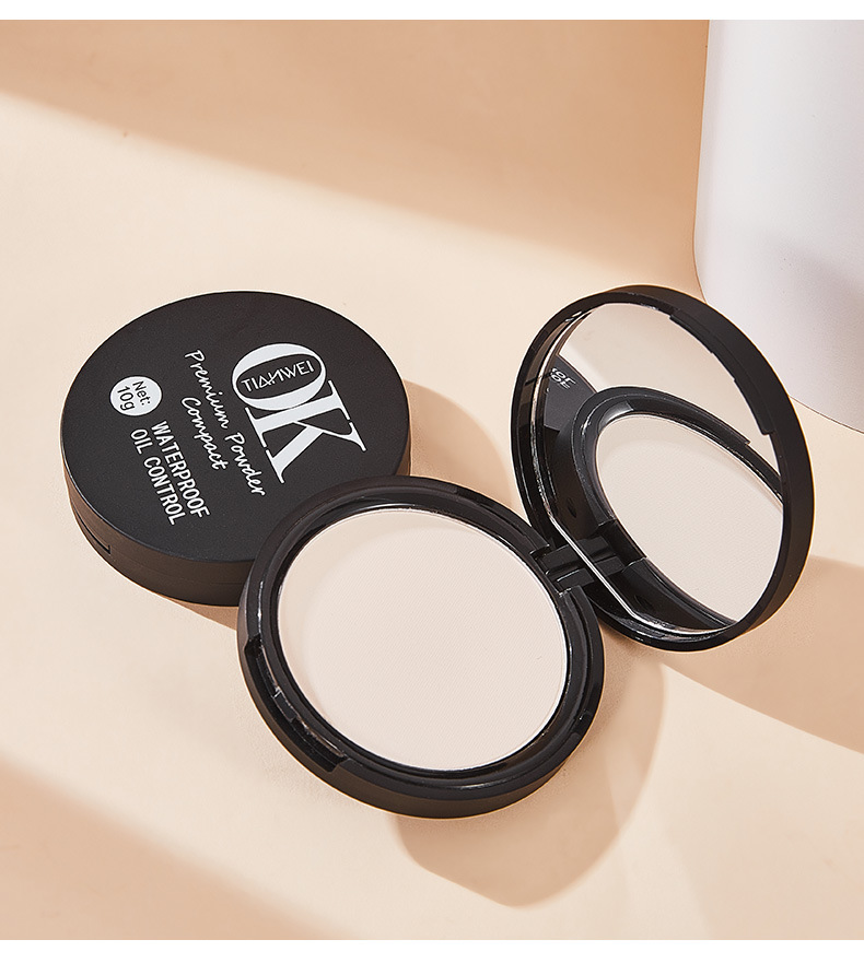 Tianwei Cross-border OK English Version Matte, Fine, smooth, clear, natural, long-lasting, setting and concealer powder compact pic 16