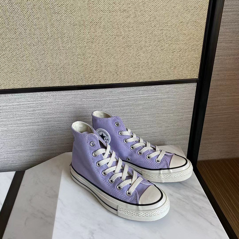 莆田 1970s经典板鞋男女高帮小稚菊帆布鞋情侣款休闲鞋百搭硫化鞋详情15