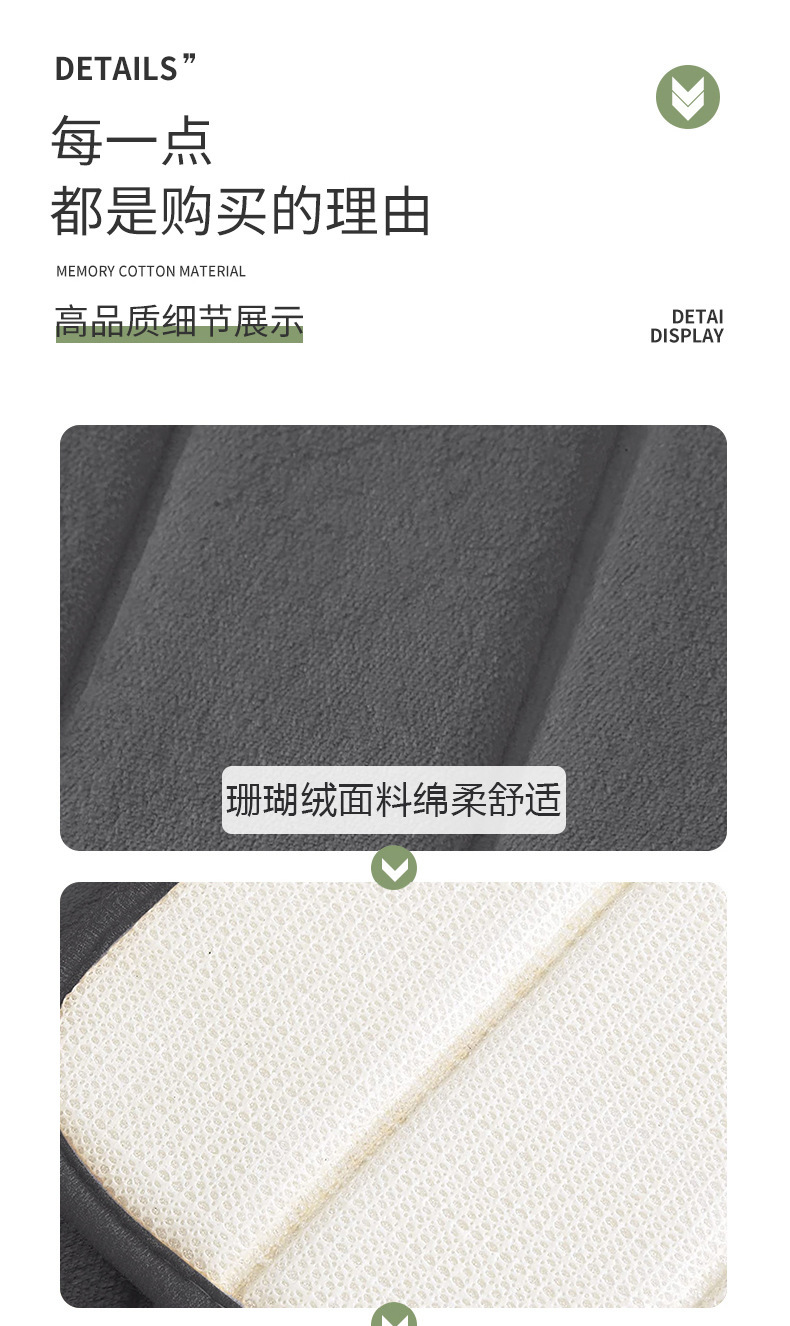 外贸跨境货源记忆海绵条纹纯色地垫浴室防滑吸水垫卫生间厕所脚垫详情7