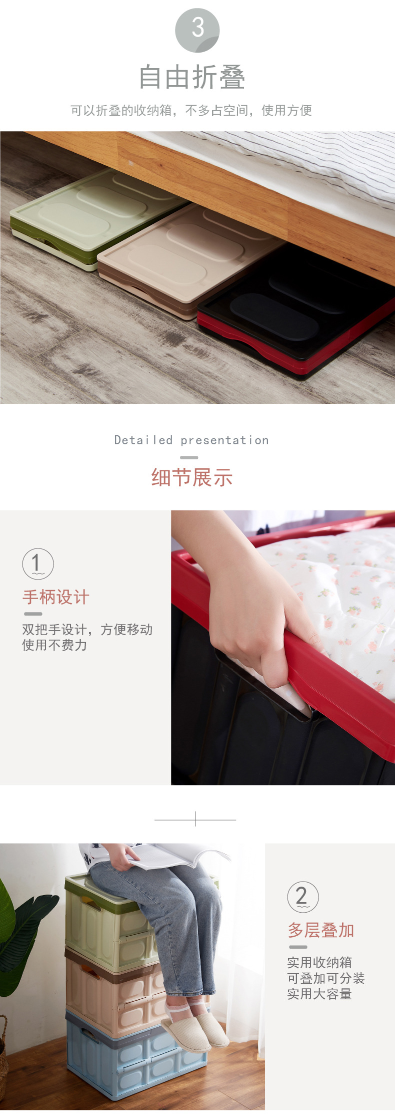 Car trunk folding storage box, multi-functional car storage box, car trunk organizing box, storage box supplies pic 4
