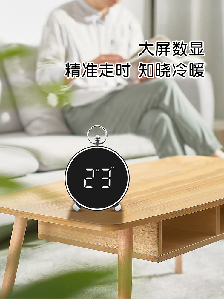 新创意闹钟简约电子钟LED时钟家居床头钟表温度钟表塑料时钟8025详情22