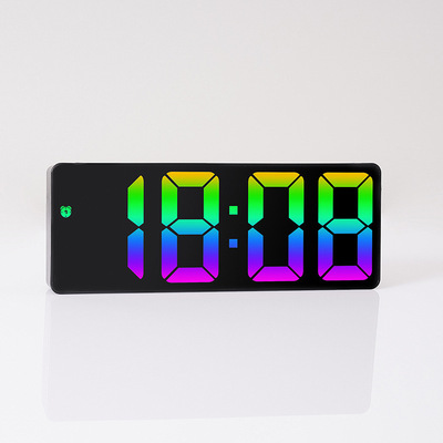 New cross-camera multi-functional clock LED electronic clock, fresh living room wall clock, can be hung or stood up, dual-purpose clock 6650 pic 8