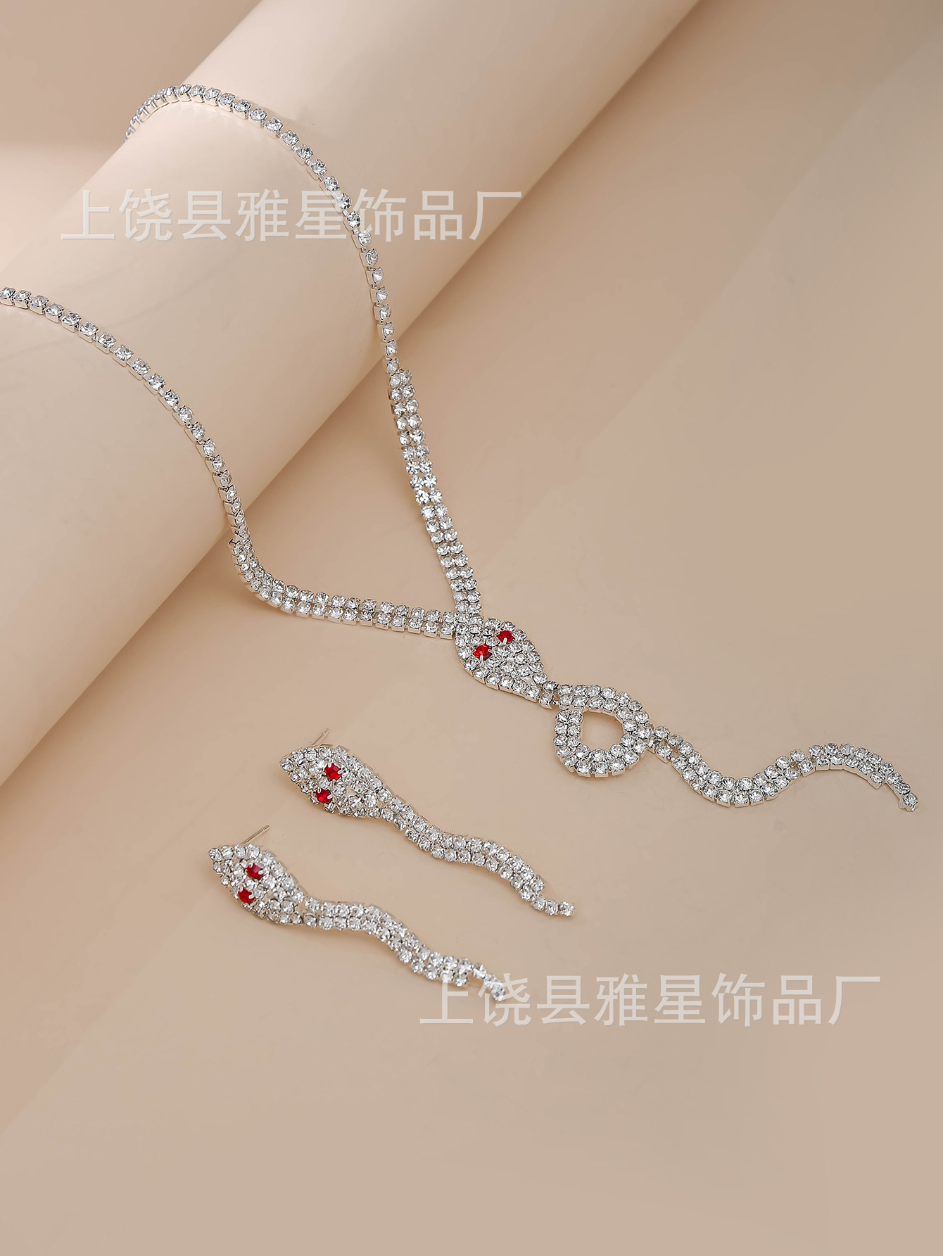 Europa y américa ins gota de agua conjunto de joyería personalidad moda color strass collar pendientes conjunto de novia accesorios pic 21