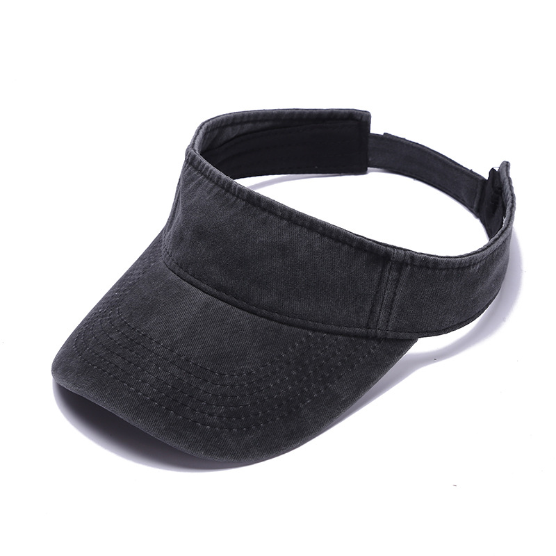 Cross-border in-stock personalized denim hollow top cap, casual solid color breathable buckle baseball cap, adjustable size pic 12