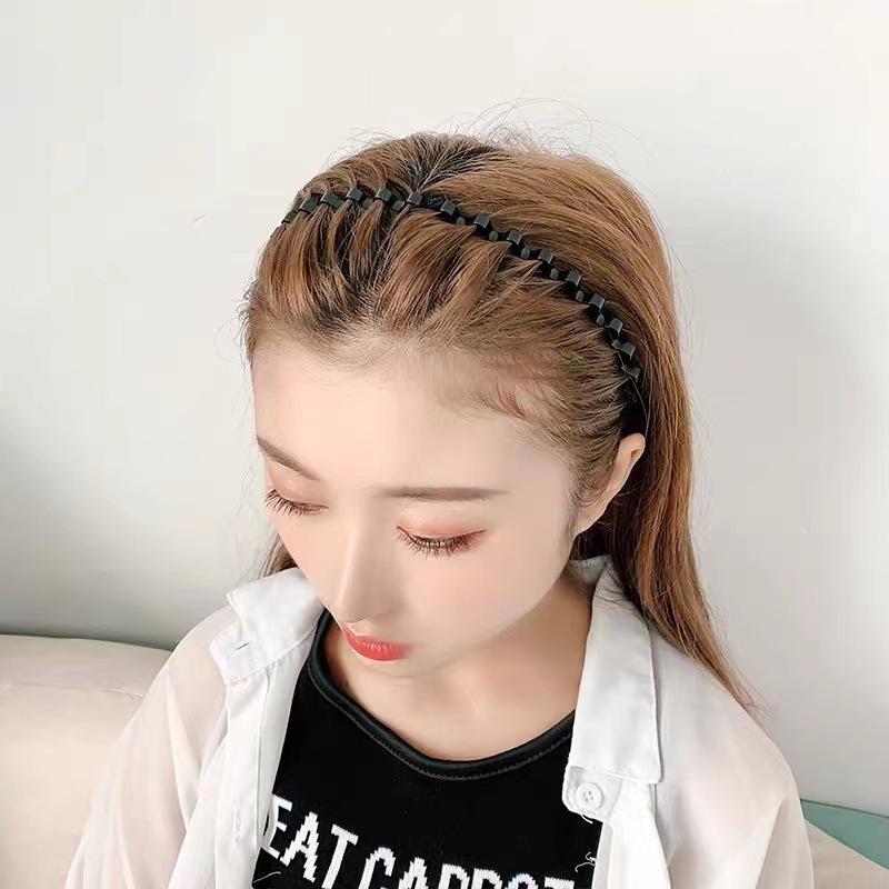 日韩男女发箍背头运动黑色波浪铁头箍钢丝弹簧头扣2元店货源头饰详情5