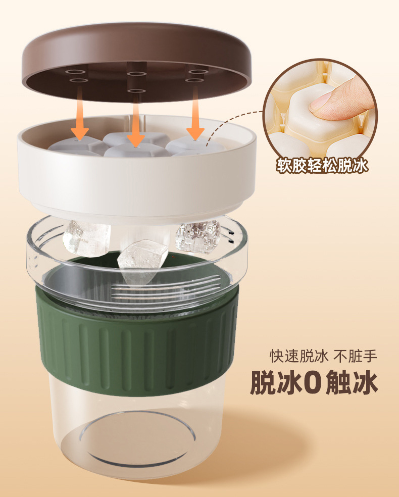 新款咖啡杯高档精致简约复古大容量夏季外出便携带冰块模具高颜值详情6