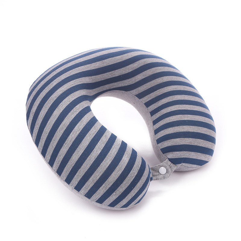条纹新款U型枕慢回弹记忆棉托背颈枕旅行枕颈椎便携旅游家用枕详情26