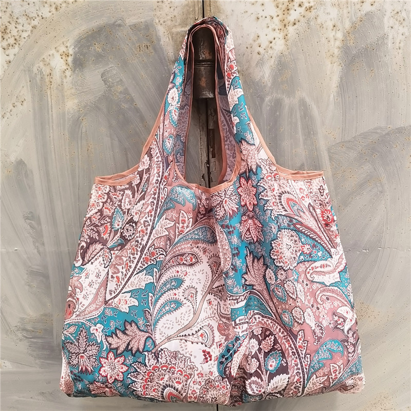 超大号卡通日本折叠环保购物袋防水尼龙买菜包收纳包米奇头手提袋详情27